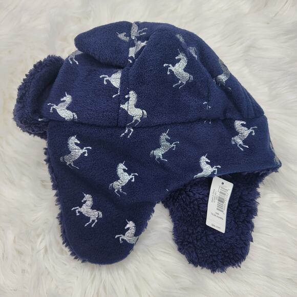 Gap Unicorn Navy Beanie Hat 12-24 Months - Picture 4 of 5
